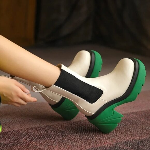 Chunky Heel Ankle Boots - Picture 5 of 5